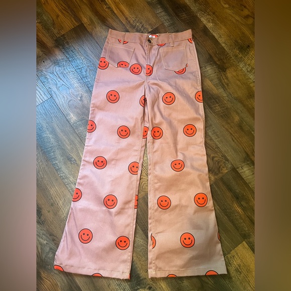 Solstice Intimates NWOT Adorable Mellow Printed Denim Hippy Happy Pants Size M - Picture 1 of 9